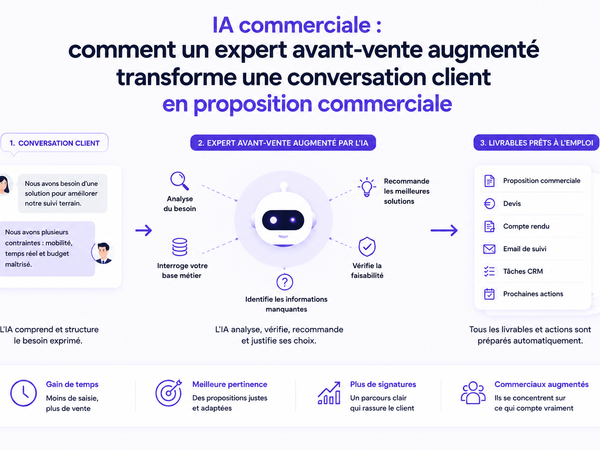 Image of: IA commerciale : comment un expert avant-vente augmenté transforme une conversation client en proposition commerciale